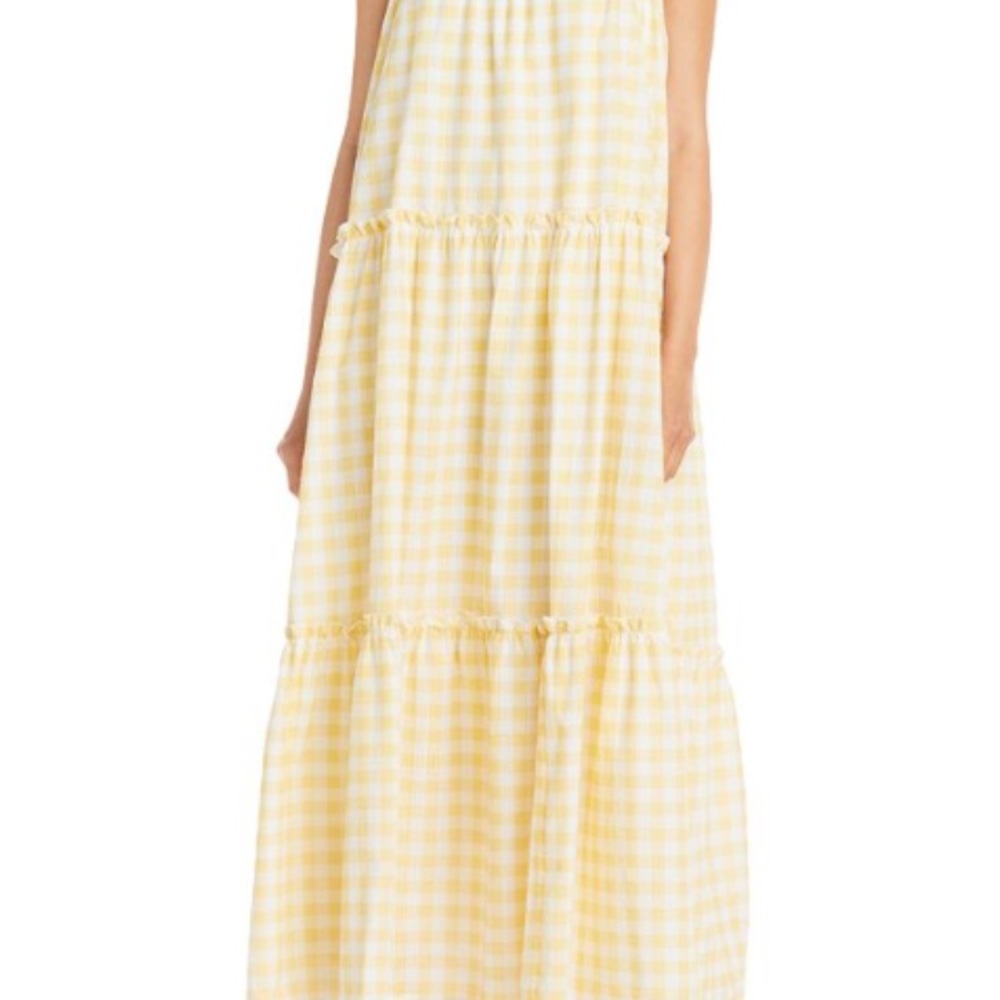 NWT Charlie Holiday Lottie Maxi Gingham Sundress Sz Med